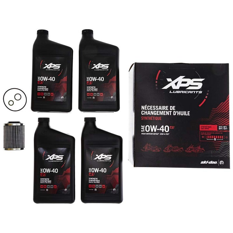 سكي - دوو Can-Am New OEM XPS OW-40 طقم تغيير الزيت الاصطناعي Rotax 1200 4-TEC، 779255 - Image 1
